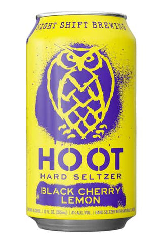 Night Shift Hoot Seltzer Black cherry lemon